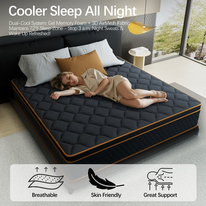 14-Inch Mattress with Memory Foam for Bedroom Comfort and Support detail image - detail view 13