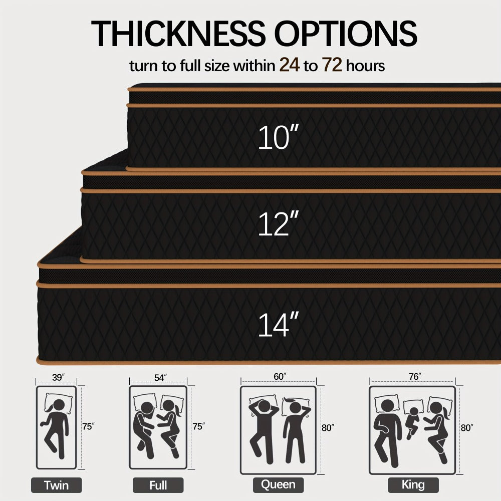 14-Inch Mattress with Memory Foam for Bedroom Comfort and Support detail image - detail view 4