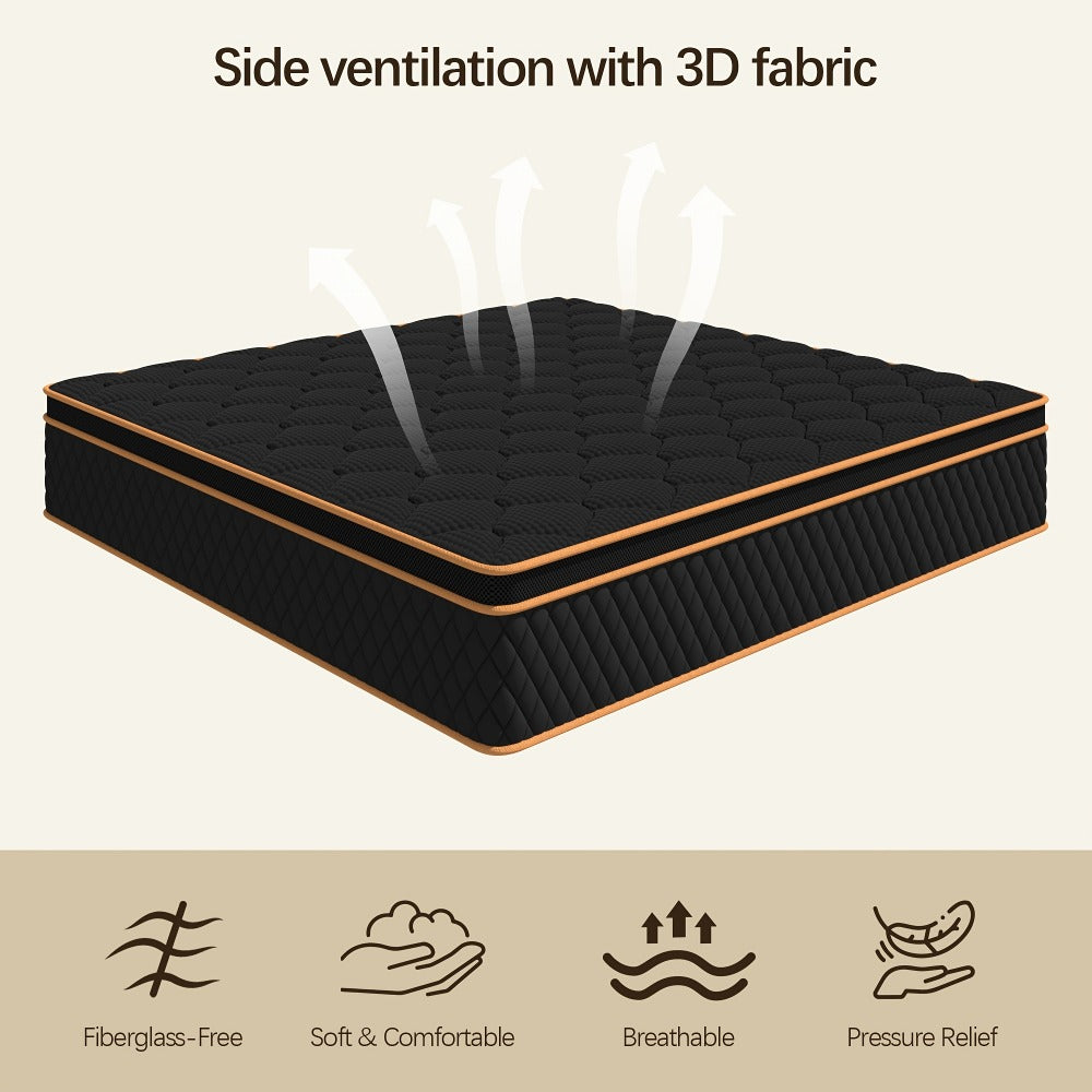 14-Inch Mattress with Memory Foam for Bedroom Comfort and Support detail image - detail view 9