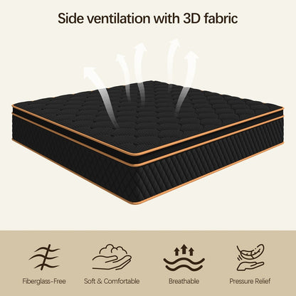14-Inch Mattress with Memory Foam for Bedroom Comfort and Support detail image - detail view 9