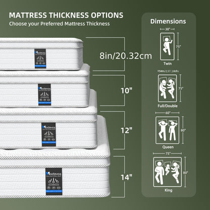 Mattress shown in the 14inch Queen option