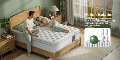 14-Inch Mattress with Pocket Springs, Sleep Support Mattress for Bedroom detail image - detail view 10