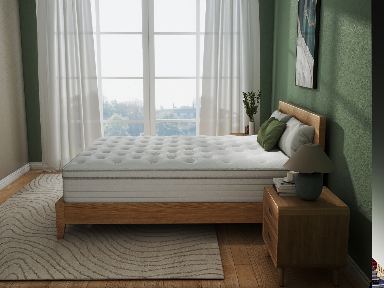 14-Inch Mattress with Pocket Springs, Sleep Support Mattress for Bedroom detail image - detail view 9