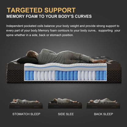 14-Inch Twin Mattress, Medium-Firm Bed Mattress for Bedroom Comfort and Support detail image - detail view 10