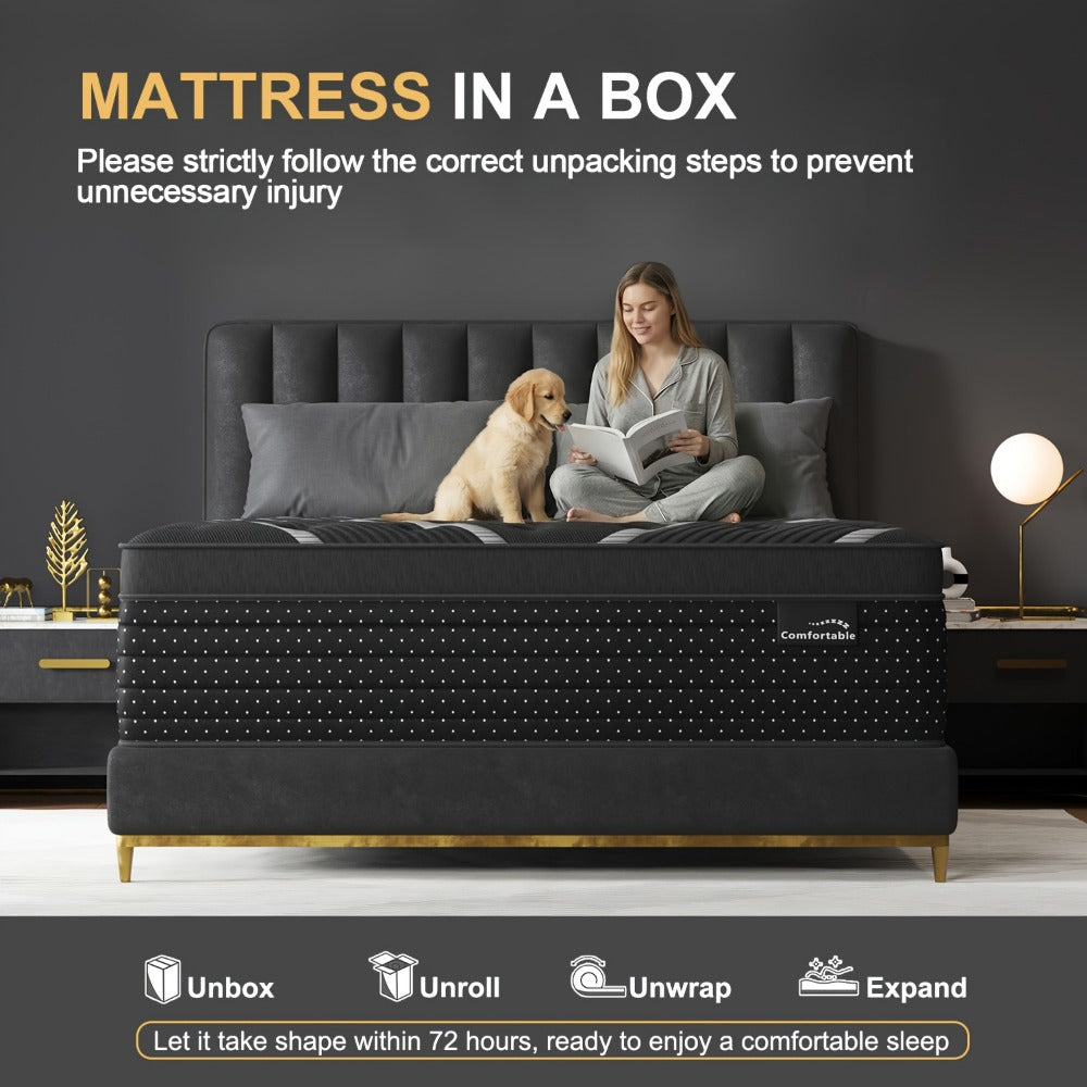 14-Inch Twin Mattress, Medium-Firm Bed Mattress for Bedroom Comfort and Support detail image - detail view 11