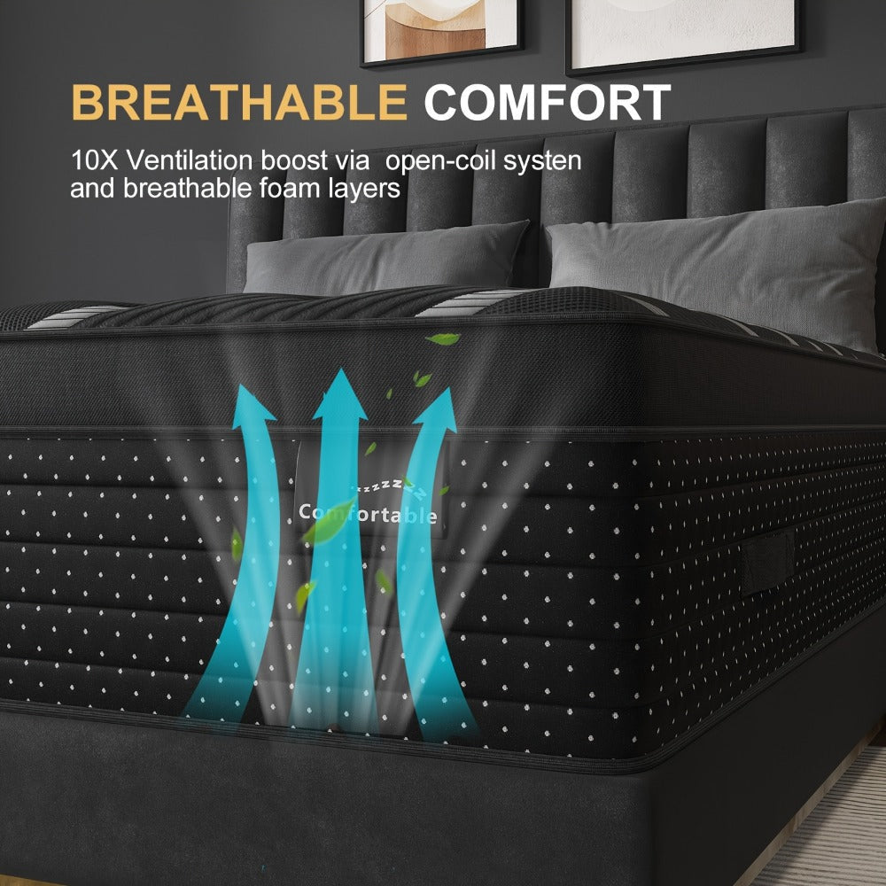 14-Inch Twin Mattress, Medium-Firm Bed Mattress for Bedroom Comfort and Support detail image - detail view 14