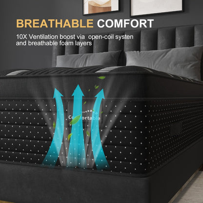 14-Inch Twin Mattress, Medium-Firm Bed Mattress for Bedroom Comfort and Support detail image - detail view 14