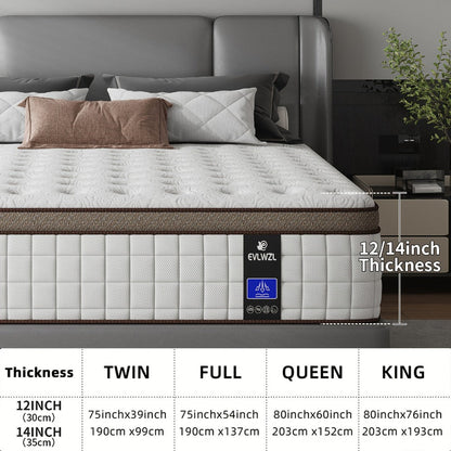 14-Inch Twin Mattress with Memory Foam for Bedroom Comfort and Support detail image - detail view 4