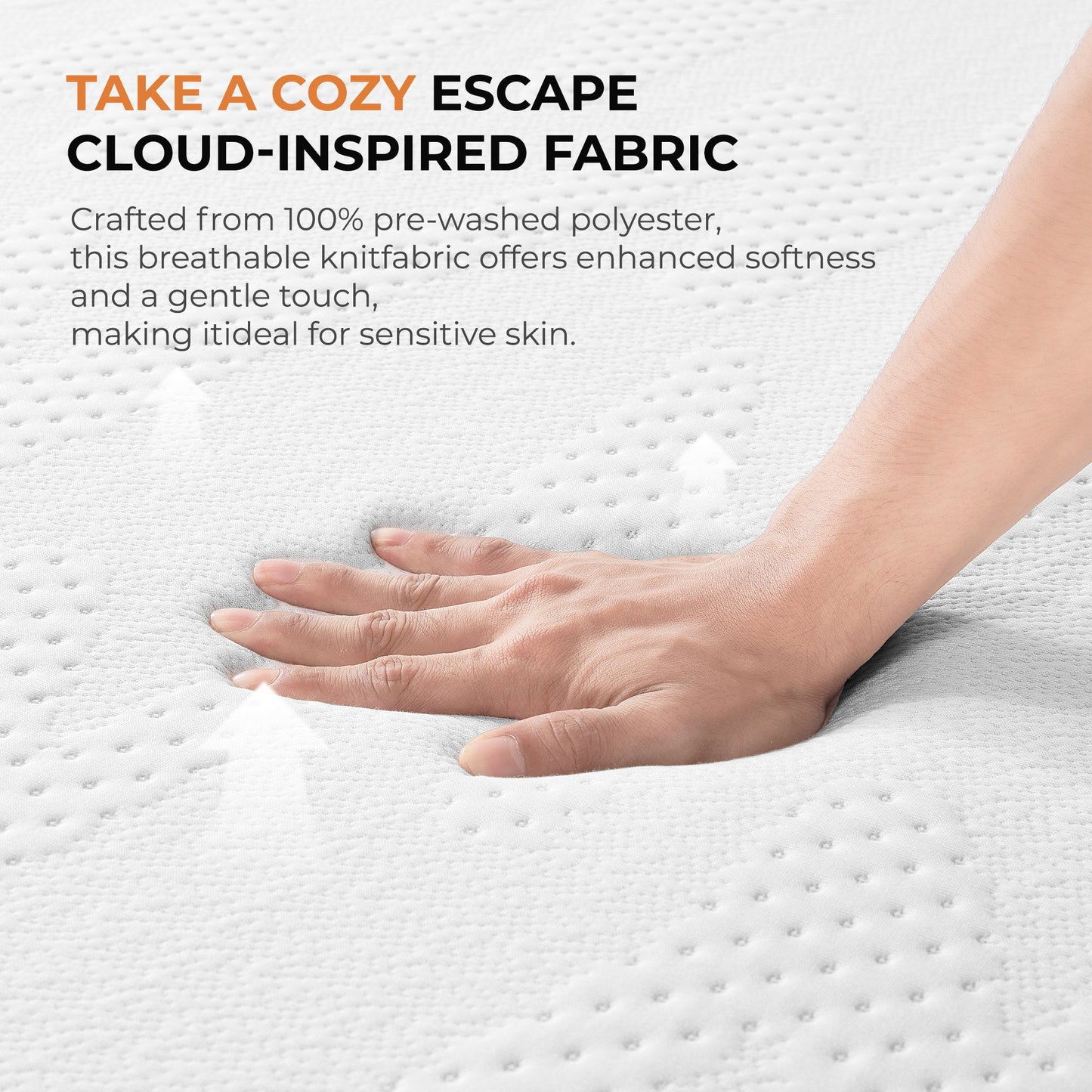 14-Inch Twin Mattress with Memory Foam, Sleep Support Mattress detail image - detail view 35