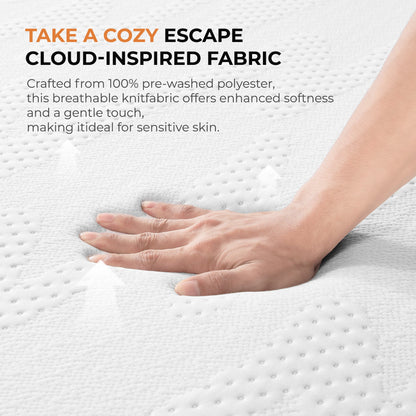 14-Inch Twin Mattress with Memory Foam, Sleep Support Mattress detail image - detail view 35