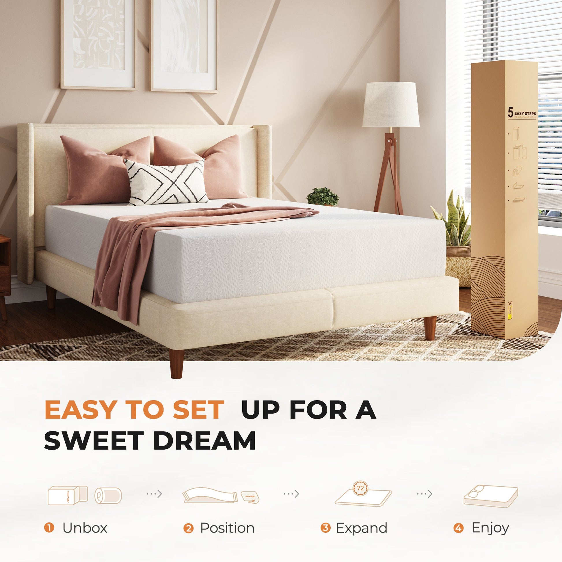 14-Inch Twin Mattress with Memory Foam, Sleep Support Mattress detail image - detail view 39