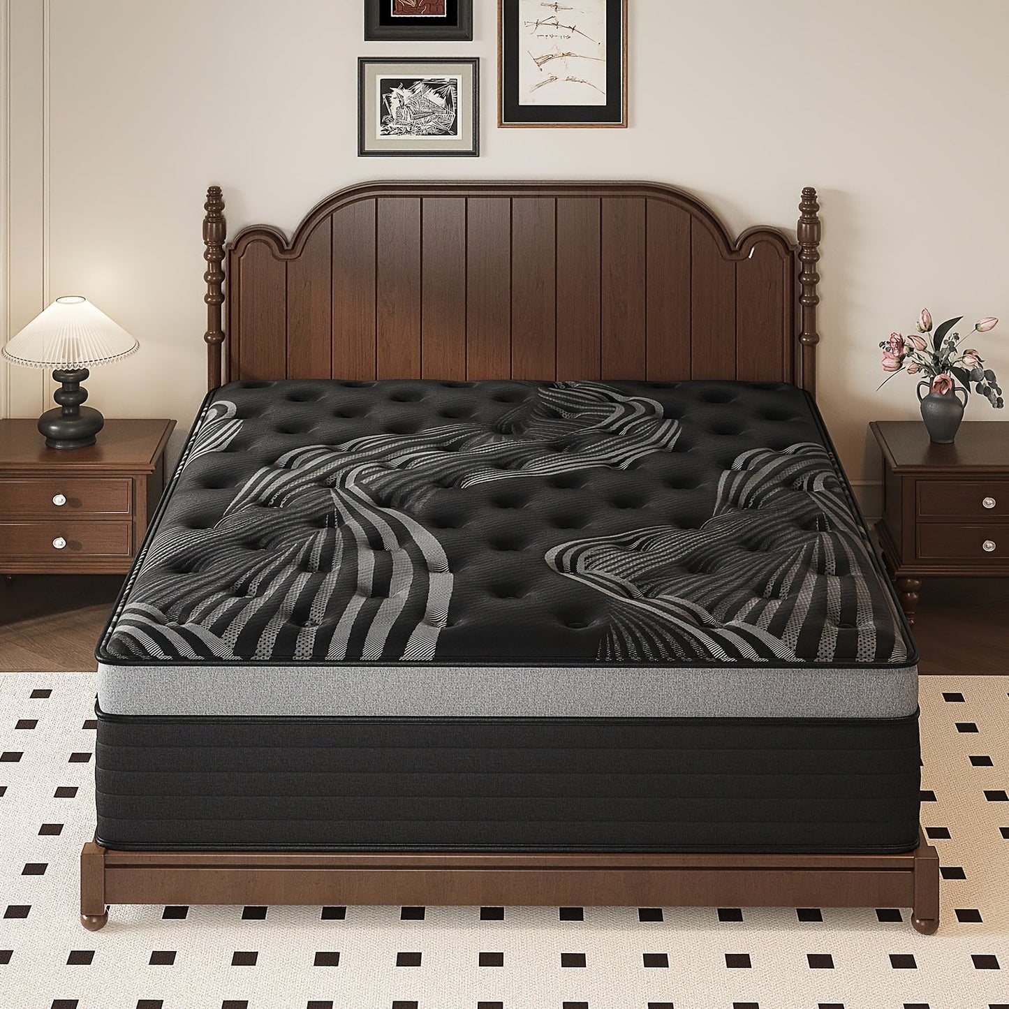 Mattress shown in the 14in-Black, King option