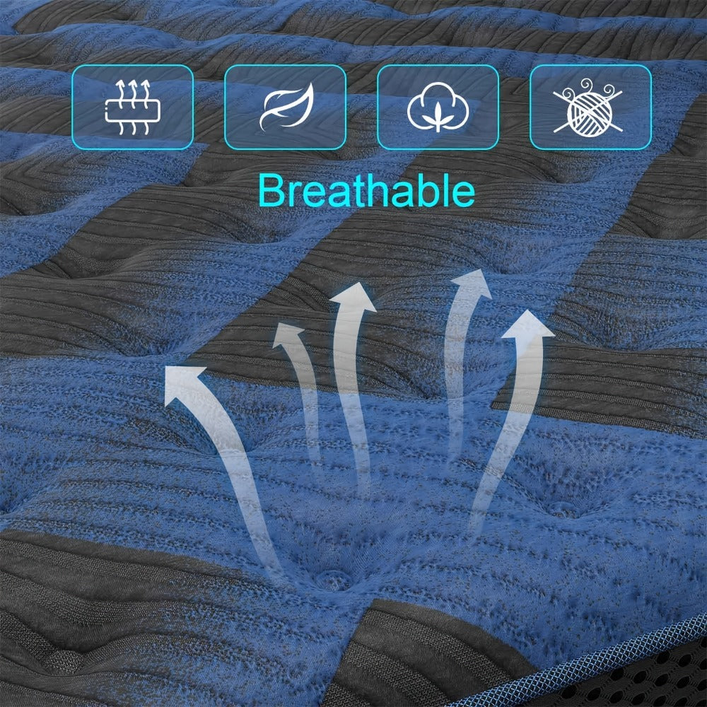 14-Inch Twin Mattress with Pocket Springs, Sleep Support Mattress detail image - detail view 12