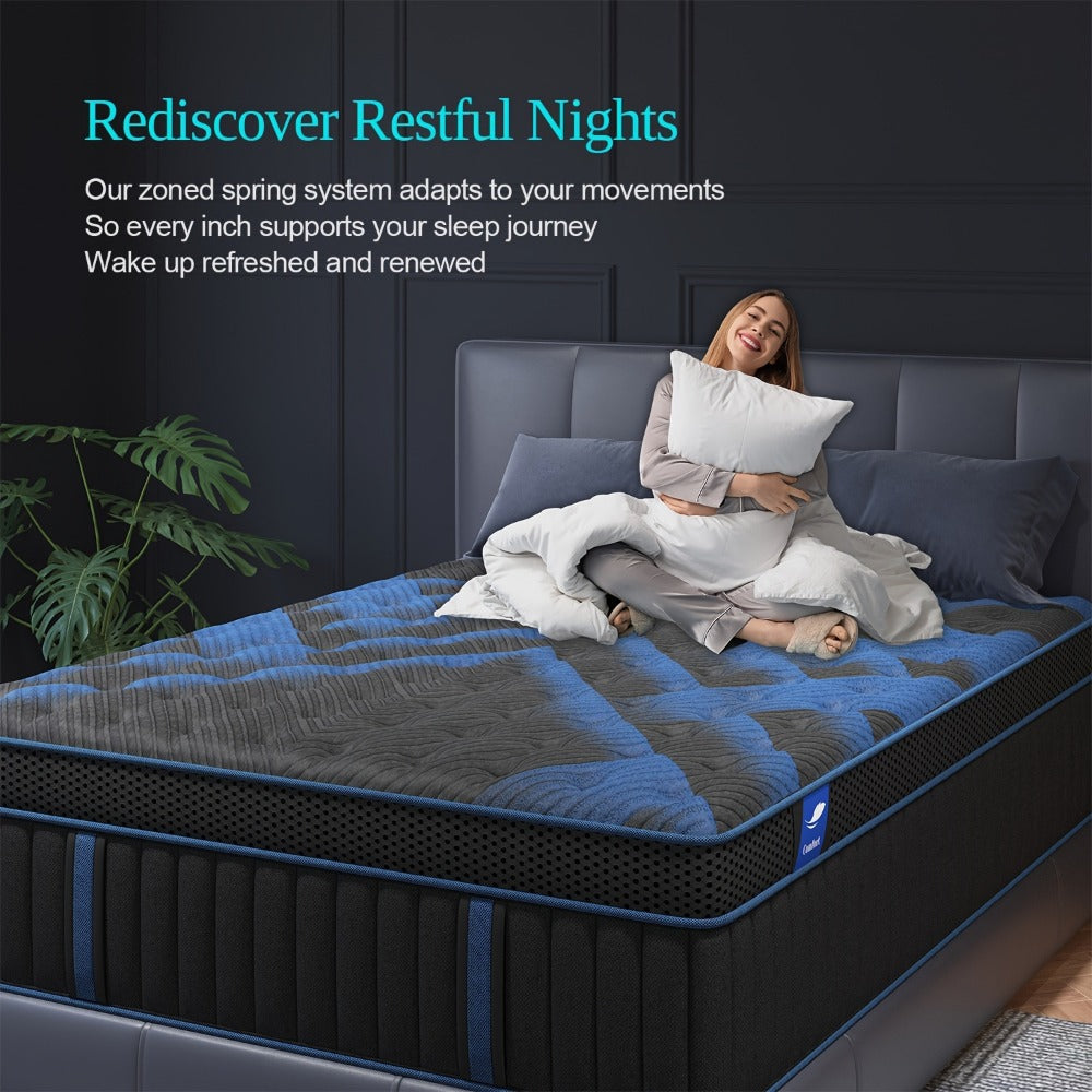 14-Inch Twin Mattress with Pocket Springs, Sleep Support Mattress detail image - detail view 8