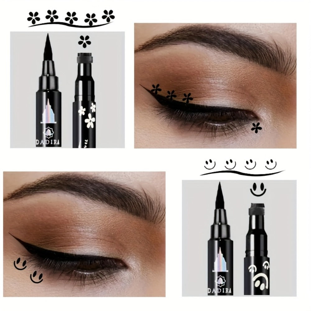 Waterproof Eyeliner Pen Set 6pcs Double-Ended Liquid Eyeliner Kit – Smudge-Proof, Oil-Proof, Long-Lasting Precision Eye Liner Pencil for Women, All-Day Wear, Cat Eye, Holiday Makeup Gift Set
