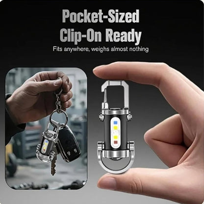 Flashlight 1200-Lumen Keychain 4-Pack with Seven Modes, USB-C Charging and Phone Power Output