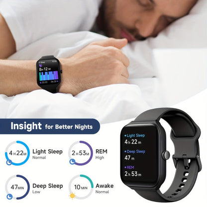Smart Watch 1.95-Inch Touch Display with Voice Assistant, Wireless Calling and 100+ Custom Faces