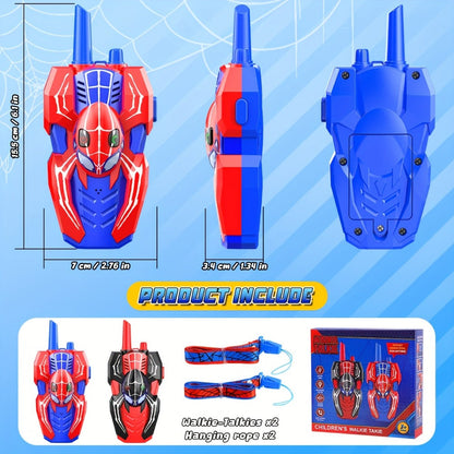 Spider Walkie Talkies for Kids – Long Range Outdoor Toy for Boys & Girls Ages 3-8, Camping Hiking Adventure Gift, 1-Pack & 2-Pack, Red Black & Pink