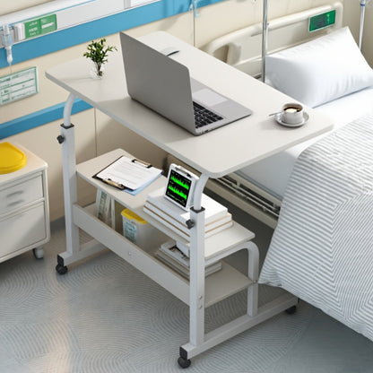 Overbed Table with Casters Adjustable Height – Bedside Nursing Table for Hospital & Home Care, Rolling Laptop Desk for Elderly & Patients, Meal Tray Stand, Multiple Colors