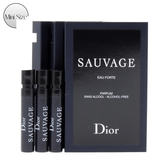 Perfume Sample Set Dior Sauvage Eau Forte for Men with Three 1ml Authentic Vials for Daily Wear