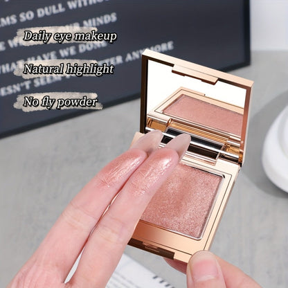 Shimmer Eyeshadow Palette 5 Shades Glowing Waterproof Creamy Blendable Formula with Built-in Mirror - Luxury Packaging Radiant Finish Starlight Tea Brown Eye Makeup Gift Women