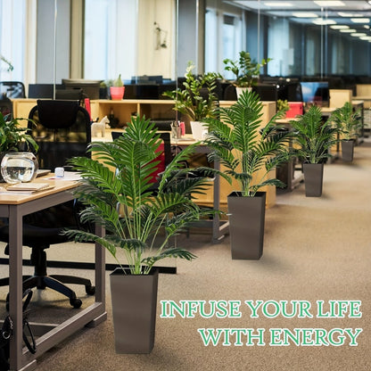 Realistic Artificial Plants 2pcs – Lifelike Fake Plant Decor for Indoor & Outdoor, Home, Wedding, Garden & Festival Celebrations, Elegant Faux Greenery Decoration Set
