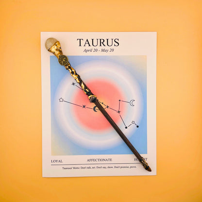 Costume Accessories Zodiac Crystal Wand with Gift Box and Twelve Astrological Sign Options for Dress-Up