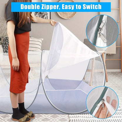 Foldable Mosquito Net for Bed Large Pop-Up Portable Mosquito Net for Camping Travel Patio Floor for Garden, Yard and Pest Management