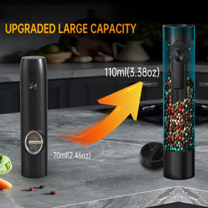 Electric Salt and Pepper Grinder Set with LED Light & Gravity Sensor – USB Rechargeable, Top-Fill, Large Capacity Automatic Spice Mill – 1 or 2 Pack Kitchen Gift Set