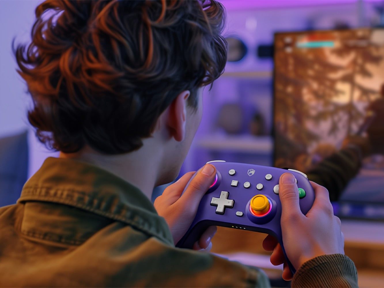 Hall Effect Wireless Controller for Nintendo Switch OLED Switch Lite - No Drift Joystick Turbo 6-Axis Gyro Programmable Works with PC Phone