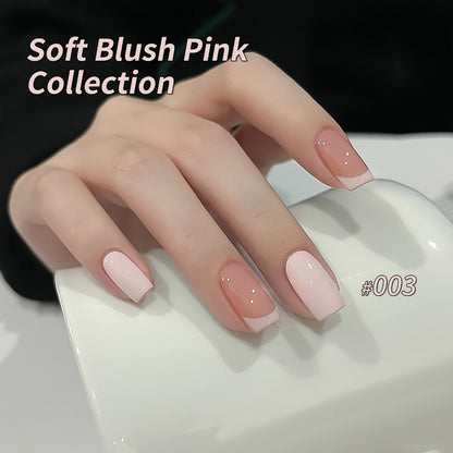 Gel Nail Polish – Set 8 Colors Semi-Permanent Soak-Off LED Cure Long-Lasting Manicure Kit - 0.51oz Each Bottle Gentle Pink Shades…