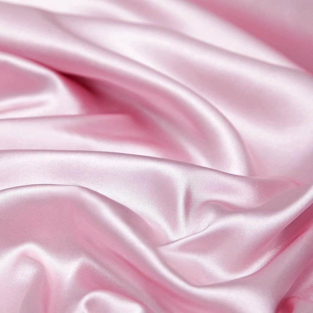Bed Sheet Set 4-Piece Satin with 35–39 cm Deep Pocket, Machine-Washable Care and Seven Colors
