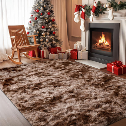 Fluffy Indoor Area Rug in Five Colors and Six Size Options for Living Room, Bedroom, Kitchen or Bathroom