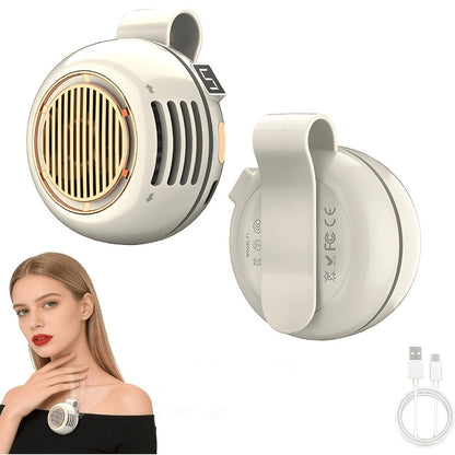 Clip-On Neck Fan in Pink, Green or White with Display and One- or Two-Piece Checkout Options