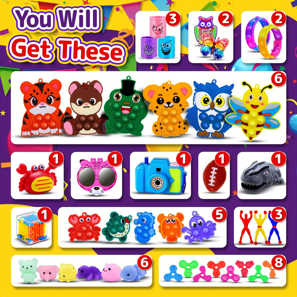 Bulk Party Favor Toys 1000-1200 Pcs – Fidget Toy Pack for Kids, Classroom Prizes, Goodie Bag Fillers, Piñata Stuffers, Carnival Rewards & Birthday Party Supplies