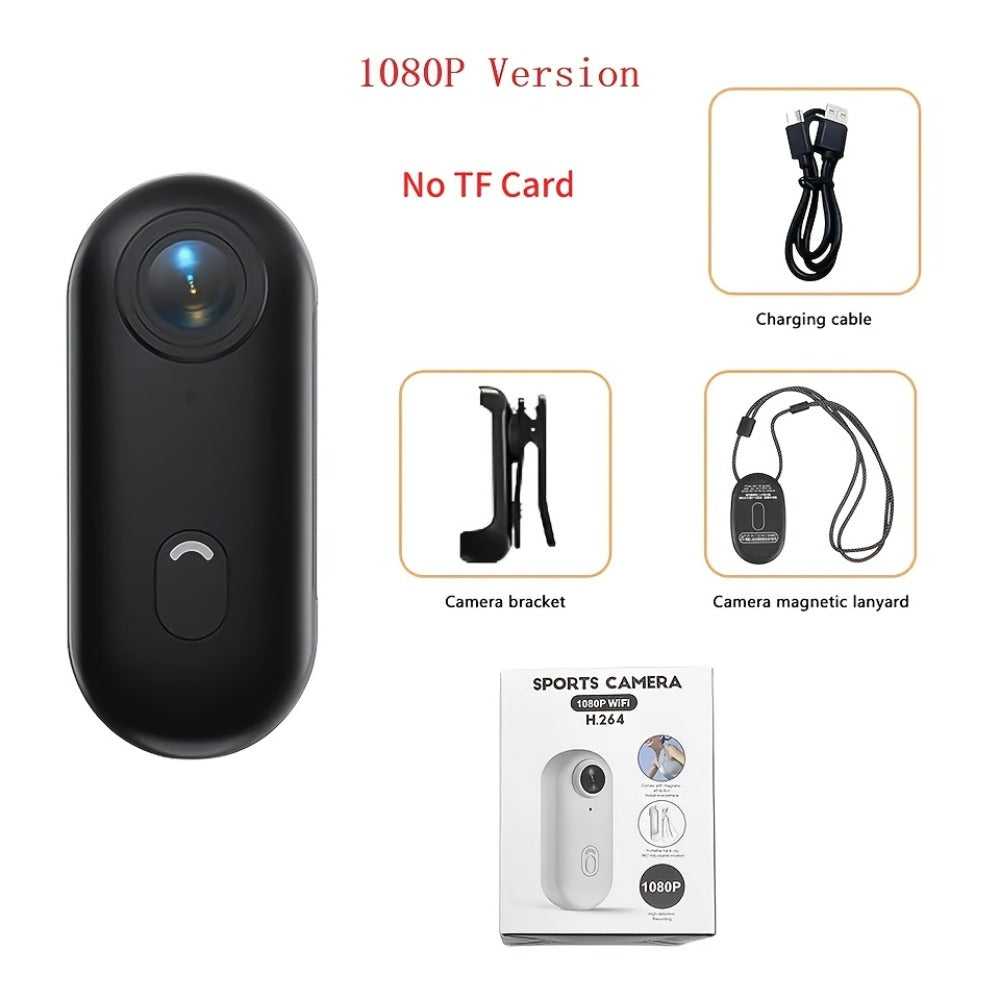 H265-Labeled Thumb Action Camera with 1080P or 4K Options, Magnetic Mount and Three Accessory Bundles
