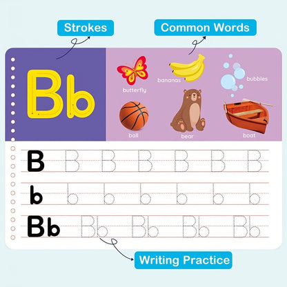 Preschool Busy Book for Toddlers Ages 2-6 – 50 Pages Tracing Writing Drawing Activity Workbook, Kindergarten Readiness Practice Book, Educational Learning Gift for Boys Girls 2 3 4 5 6 Year Old