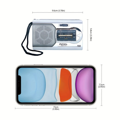 Portable AM FM Shortwave Radio with VFD Display, 21-Inch Antenna Long-Range Reception, AA Battery or DC Powered, Earphone Jack, for Emergency Preparedness Home Travel Seniors Camping