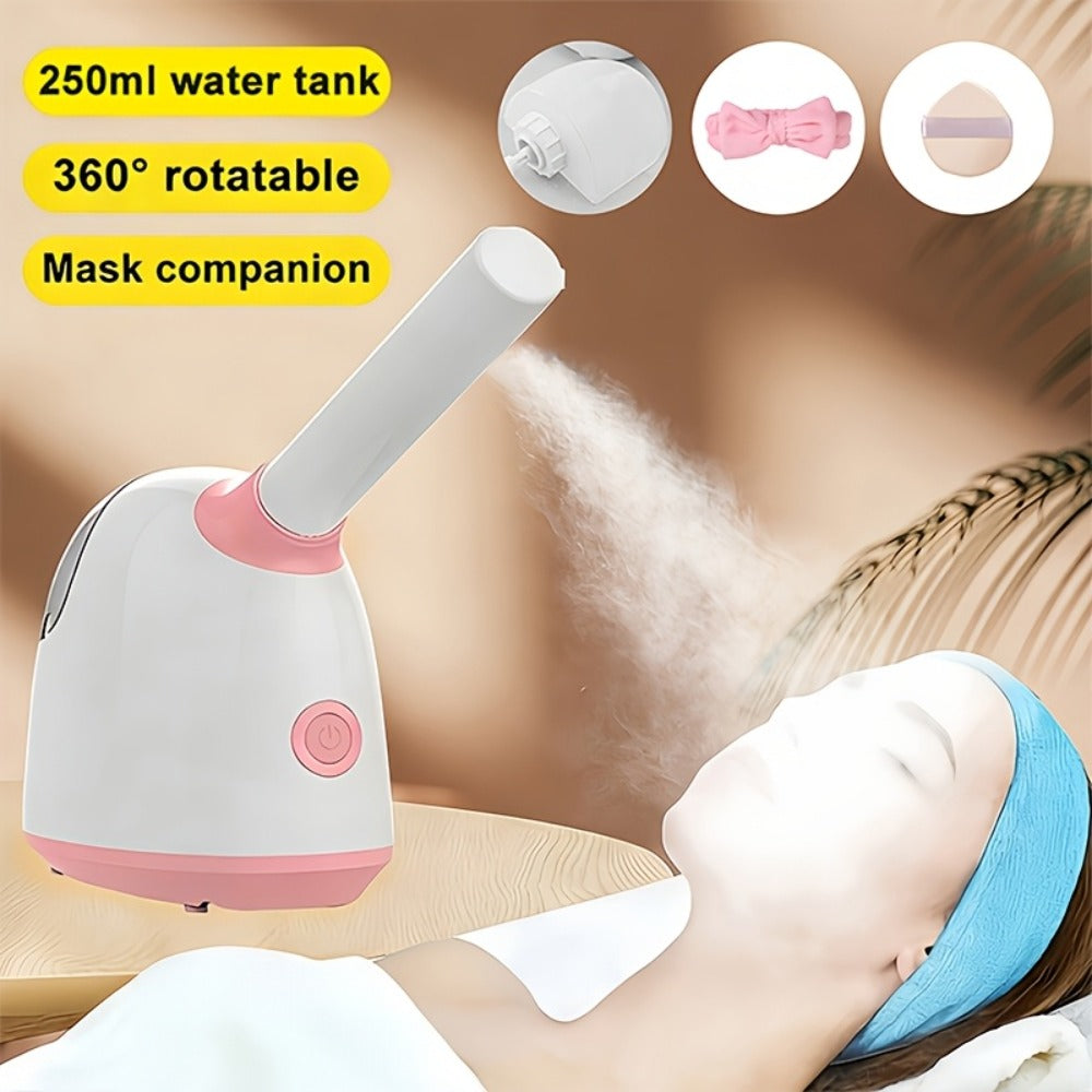Pink Tabletop Facial Steamer Family with Five Regular, Upgraded, 3-in-1, Large-Tank or Portable Options