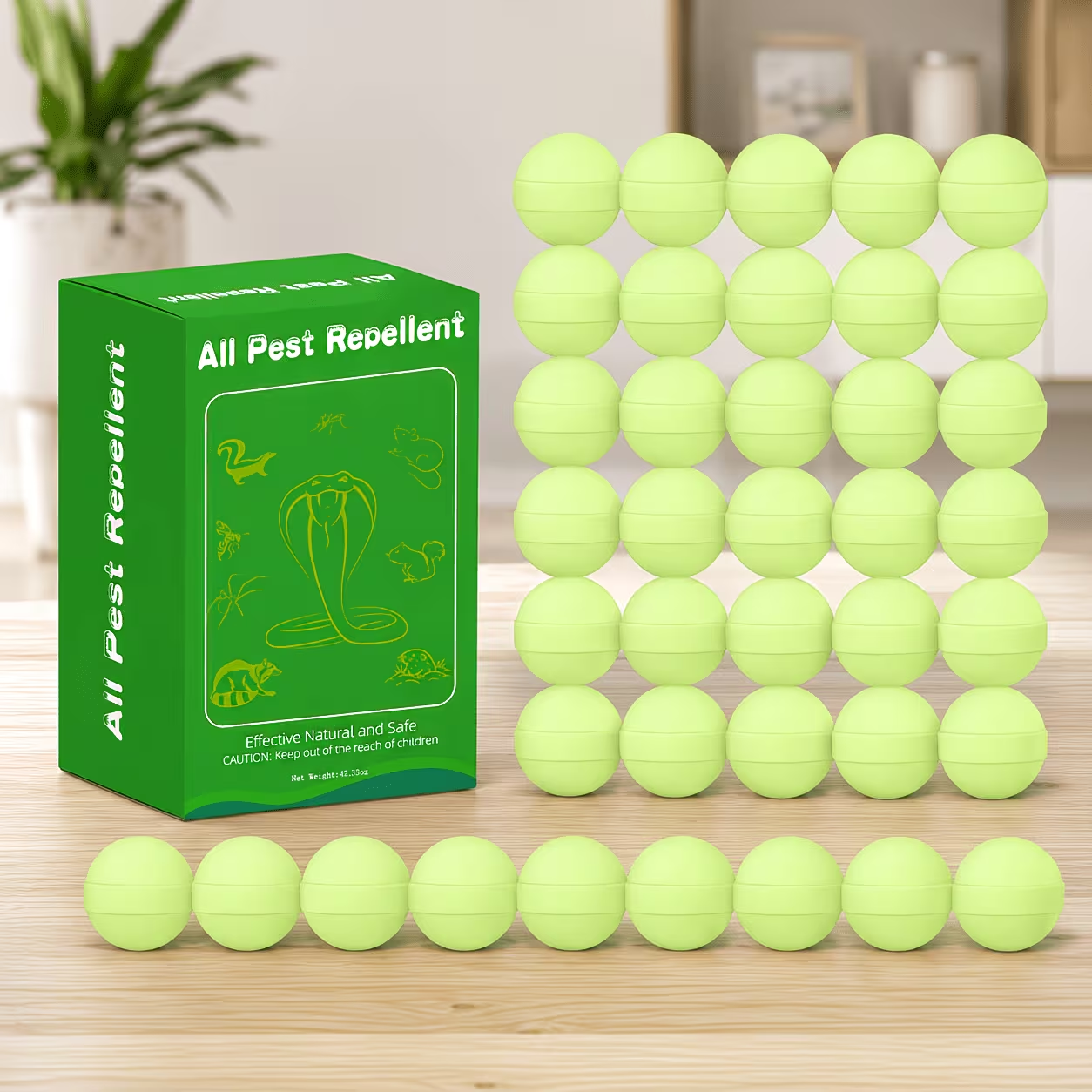 Peppermint Rodent Repellent Balls, Natural Mice Repellent Indoor Outdoor, Mouse Spider Ant Roach Repellent, Pest Control Balls for Home Garage Attic Kitchen