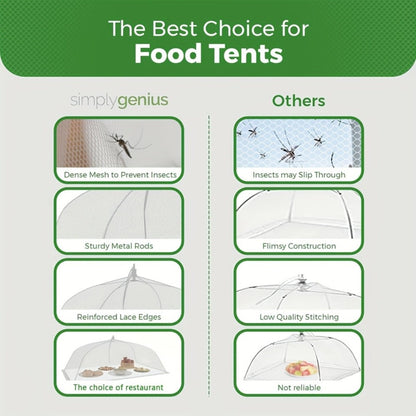 Pop-Up Mesh Food Covers for Outdoor Use - Large Collapsible Tent Covers for Picnic, BBQ, Buffet & Gatherings (3pcs / 9pcs)