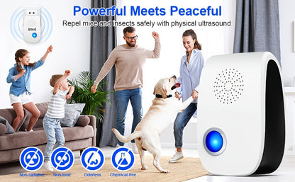 Ultrasonic Pest Repeller Plug-In 2025 Upgrade, Electronic Indoor Pest Control for Cockroaches, Mice
