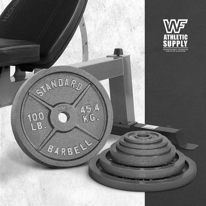 Gray STANDARD Cast-Style Weight Plates in Single, Pair, Four-Piece and Mixed Sets for Barbell Training