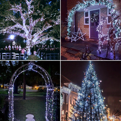 Solar String Lights Outdoor 2 Pack 104Ft 300LED IP65 Waterproof 8 Modes Fairy Lights for Garden Yard Patio Tree Christmas Wedding Party Decor