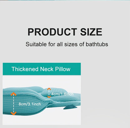 Full Body Bath Mat Pillow 60x21.7in Extra Thick Bathtub Cushion with Head, Neck & Lumbar Support for Women Men Elderly, Luxury Non-Slip Full-Size Tub Pad for Joint Relief