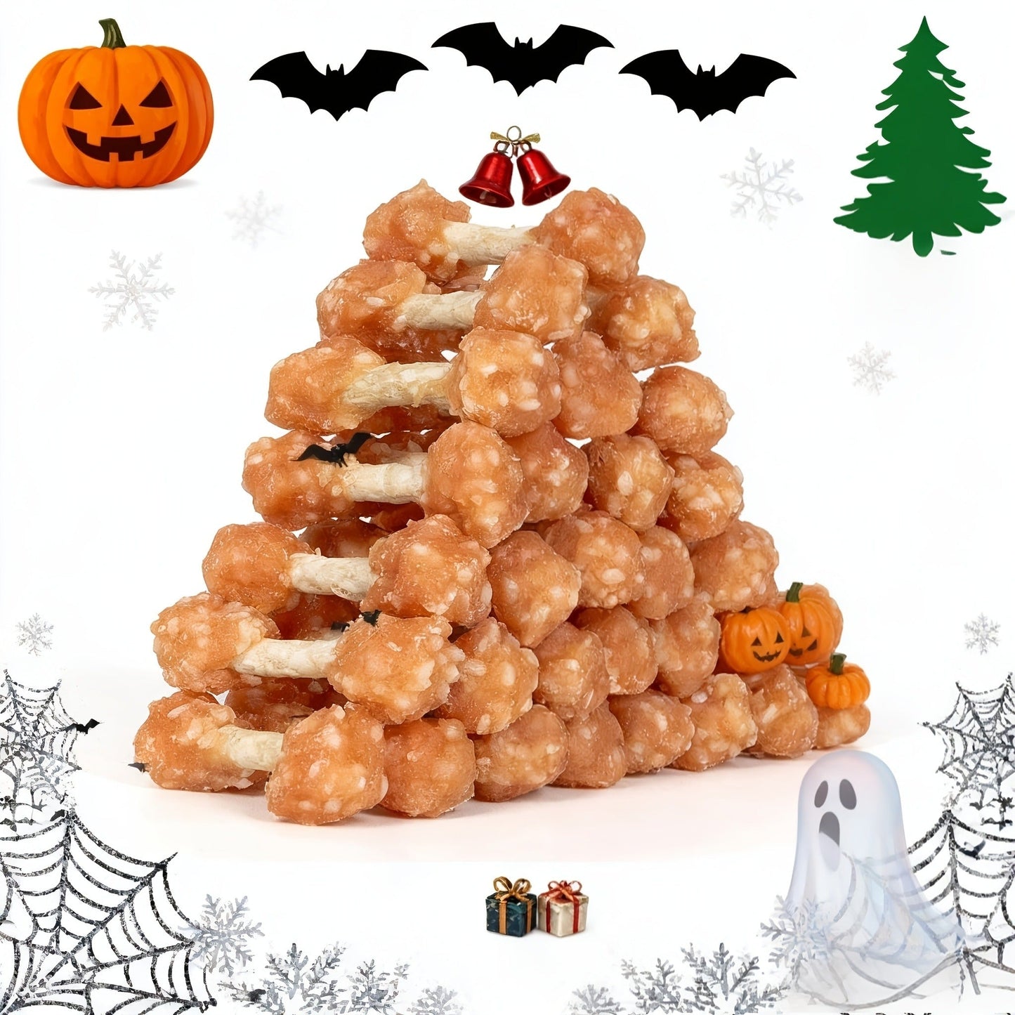 Dog Treats Mixed Chicken, Duck and Sweet Potato Chew Assortment with Four Retained Combination Options