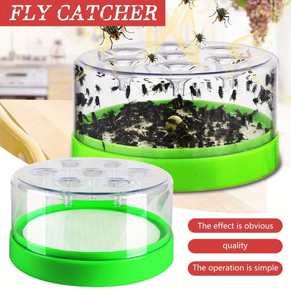 Flying Insect Trap 2 Pack - Non-Toxic Reusable Bug Catcher with 7 Holes, No Electricity, Safe for Home & Garden