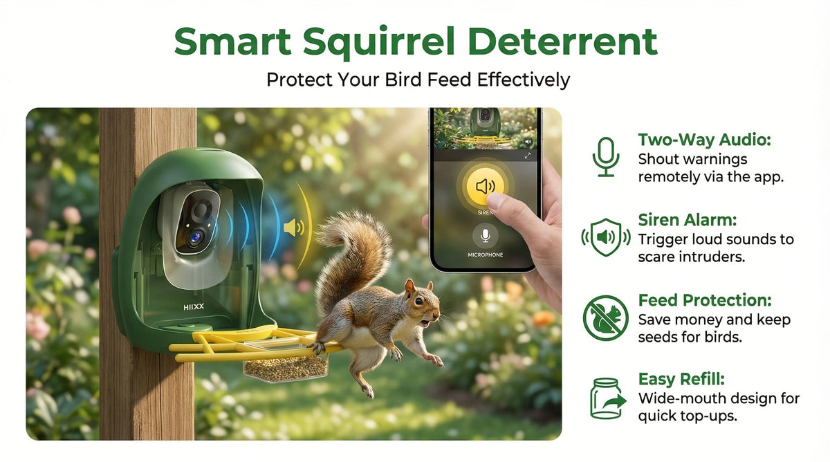 Smart Bird Feeder, Camera AI Bird Identification, 2K HD Live View, Auto Capture & Color Night Vision