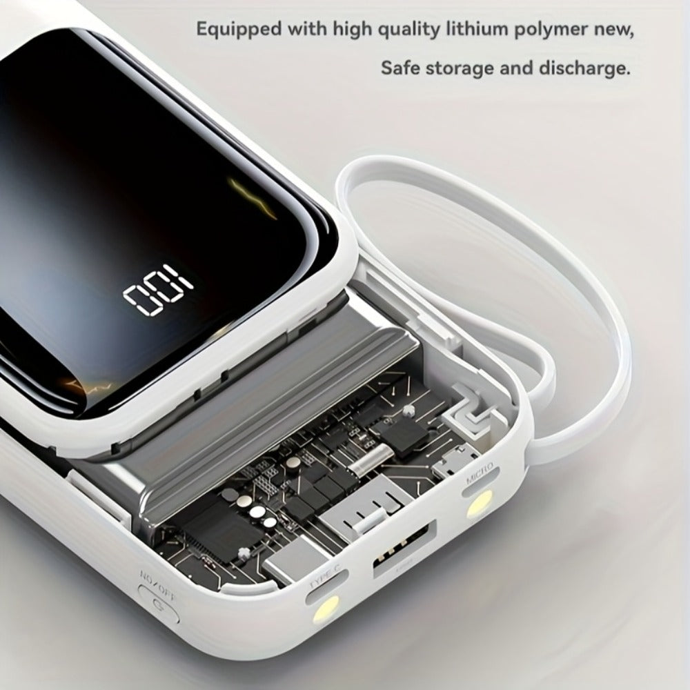 21000mAh Mini Power Bank 22.5W Fast Charging Ultra-Thin LED Display Compact External Battery Pack for iPhone Android Samsung – Slim Portable Charger Holiday Gift