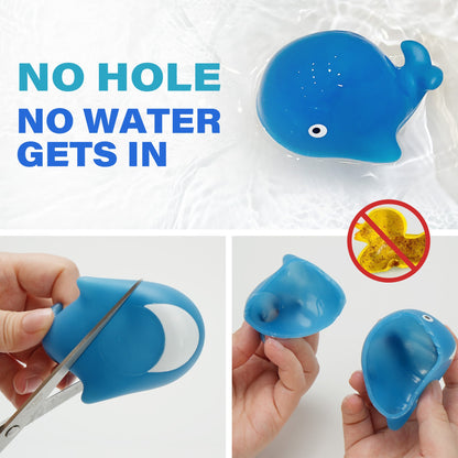 Six-Piece No-Hole Color-Changing Sea Animal Bath Toy Set with Six Shapes for Supervised Water Play